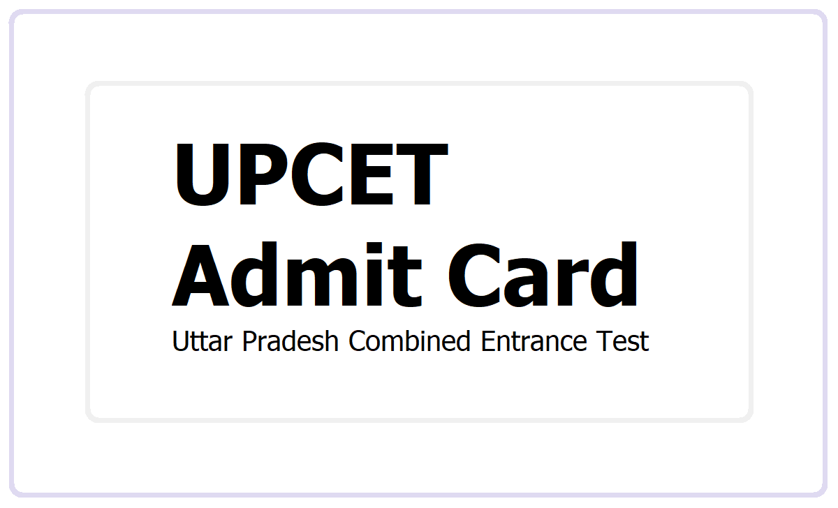 UPCET 2022 Admit Card