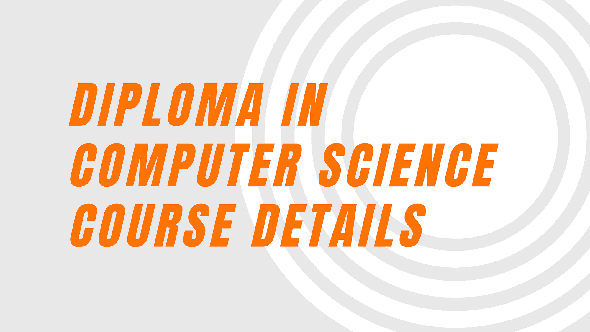 Diploma in Computer Science 